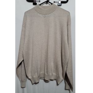 brandini made in italy cream color wool weater mock neck 100% extra fine